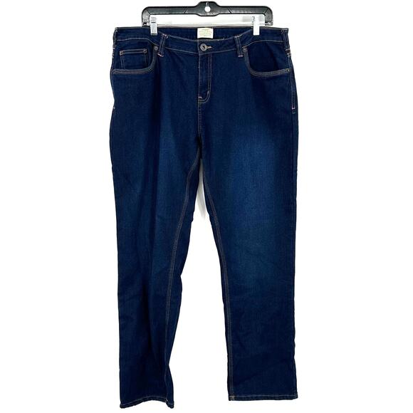 Telluride Clothing Co Size 14 Loose Fit Blue Jeans Red Plaid Flannel Lined Denim - Picture 1 of 4